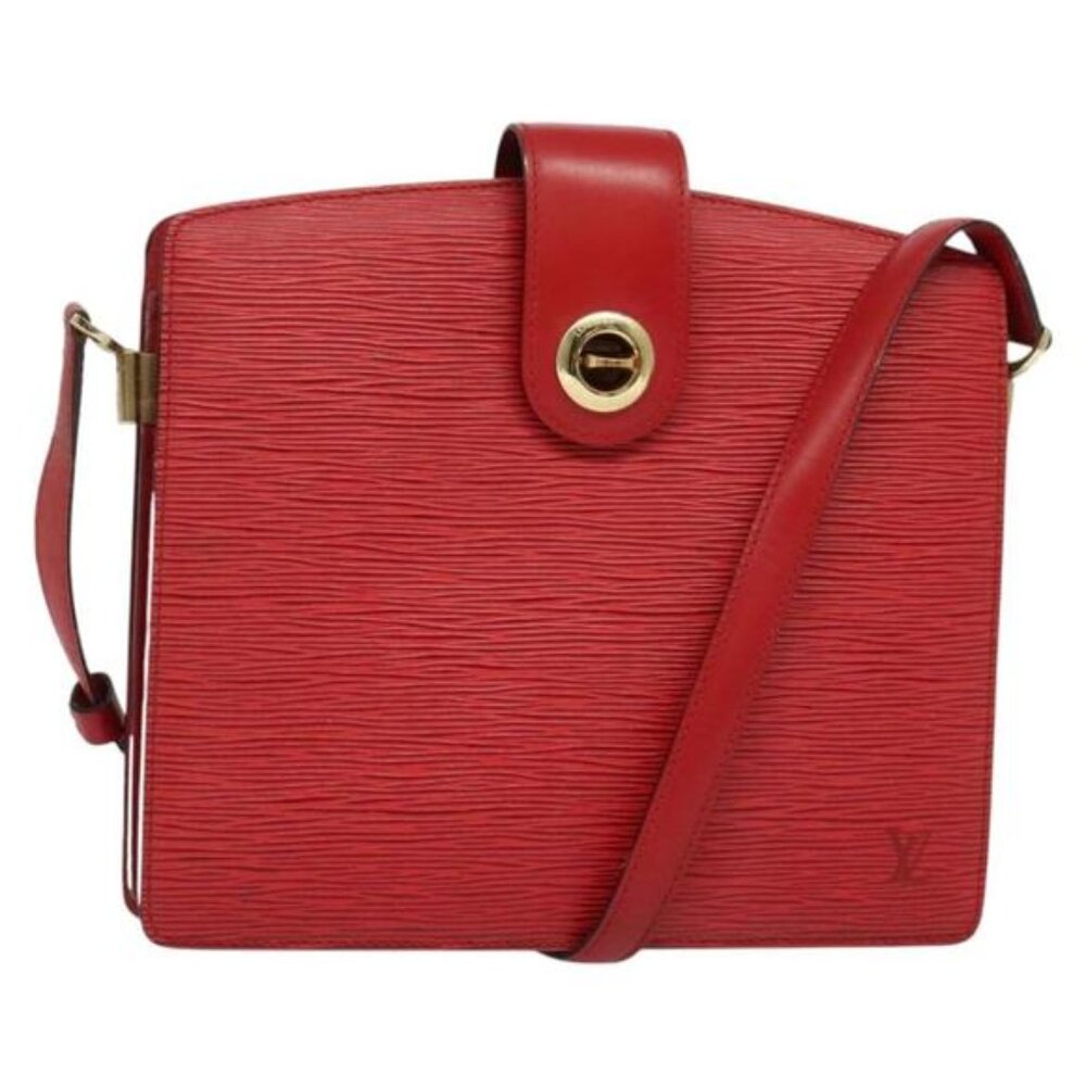 LOUIS VUITTON Epi Capuchin Shoulder Bag Red